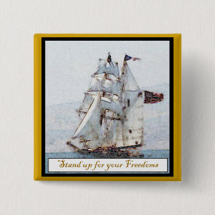 Badge Carré 5 Cm Levez-vous pour vos libertés