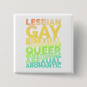 BADGE CARRÉ 5 CM LGBTQA