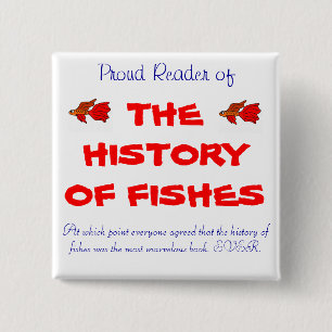 Badge Carré 5 Cm L'histoire des poissons