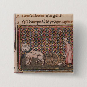 Badge Carré 5 Cm L'homme obligé de travailler pour vivre