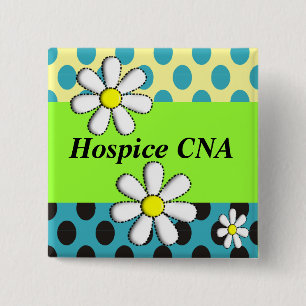 Badge Carré 5 Cm L'hospice PEUT les marguerites Artsy de boutons