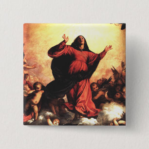 Badge Carré 5 Cm L'hypothèse la Vierge