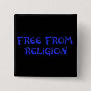 Badge Carré 5 Cm Libérez de la religion