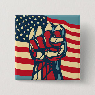 Badge Carré 5 Cm Liberté