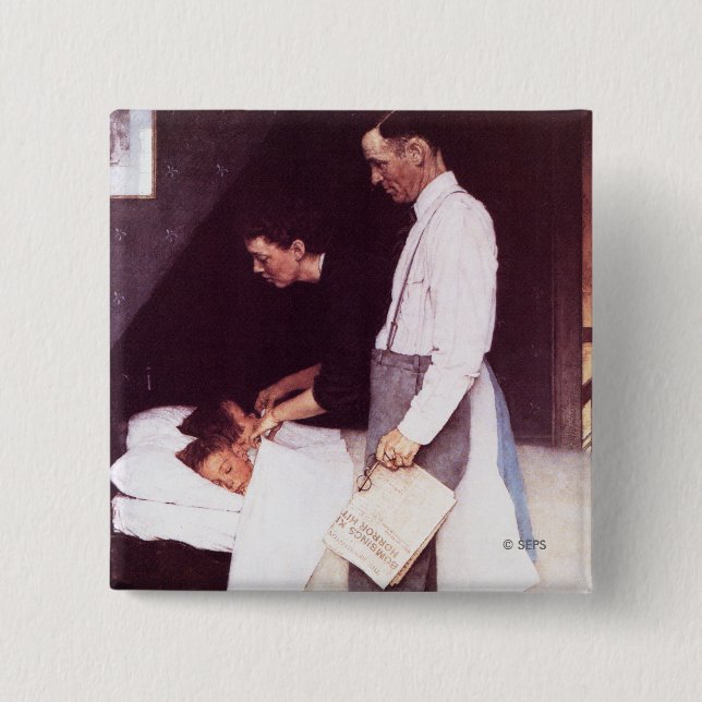 Badge Carré 5 Cm Liberté de la peur (Devant)