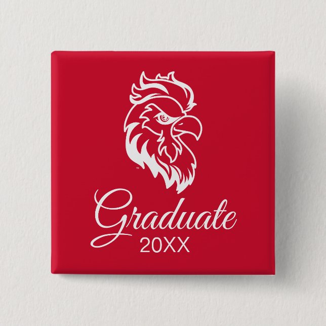 Badge Carré 5 Cm Licence de l'Université d'État de Jacksonville (Devant)