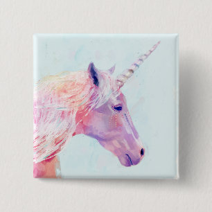 Badge Carré 5 Cm Licorne mystique