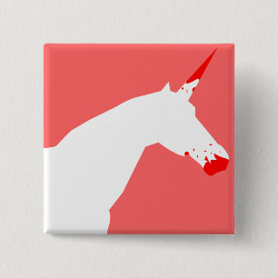 Badge Carré 5 Cm Licornes de tueur (image seulement)