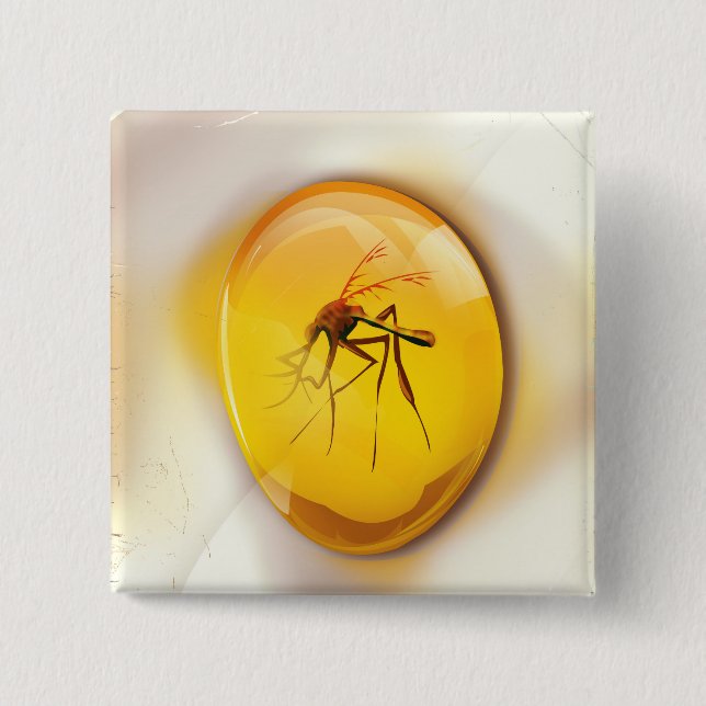 Badge Carré 5 Cm Life will find a way (Devant)