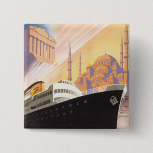 Badge Carré 5 Cm Ligne Adriatica