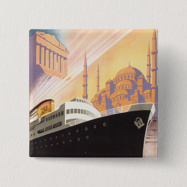 Badge Carré 5 Cm Ligne Adriatica (Devant)