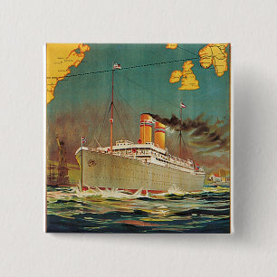 Badge Carré 5 Cm Ligne américaine norvégienne