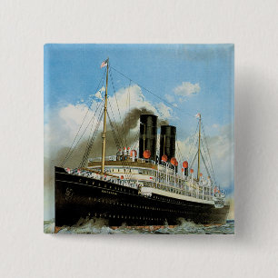 Badge Carré 5 Cm Ligne Ancre