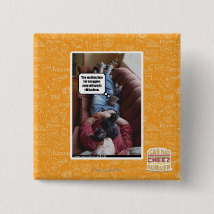 Badge Carré 5 Cm Ligne d'attente pour des câlins