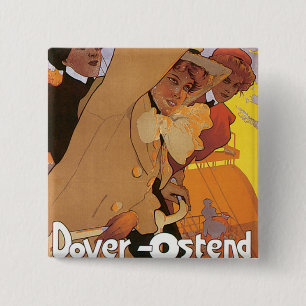 Badge Carré 5 Cm Ligne Dover-Ostende