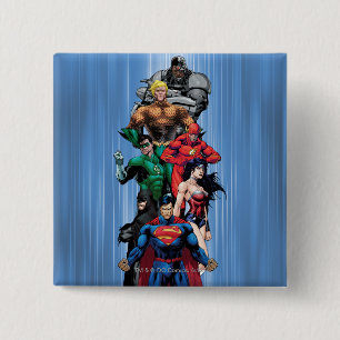 Badge Carré 5 Cm Ligue de la justice - Groupe 3