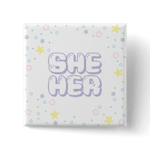 Lilac Star Confetti Elle/Ses Pronouns