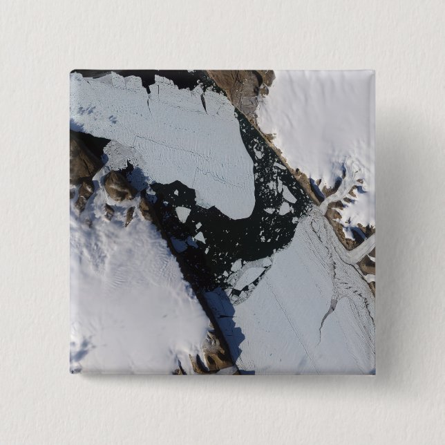 Badge Carré 5 Cm L'île de glace (Devant)