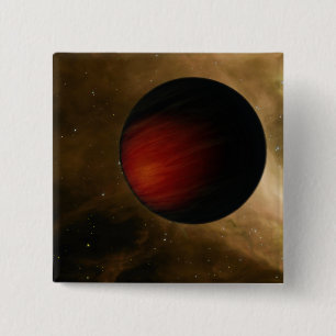 Badge Carré 5 Cm L'illustration d'un Jupiter chaud a appelé HD