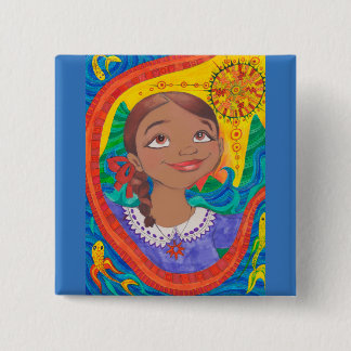 Badge Carré 5 Cm L'image 2 de "nous a laissés parler ! Kiswahili "