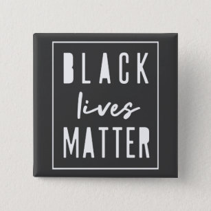 Badge Carré 5 Cm L'importance de la vie noire   BLM Race Equality M