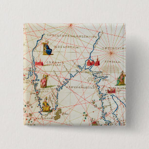 Badge Carré 5 Cm L'Inde et la Malaisie