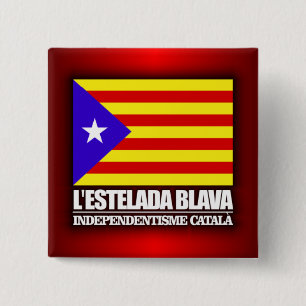 Badge Carré 5 Cm L'indépendance catalanne
