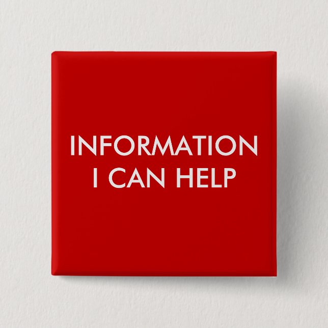 BADGE CARRÉ 5 CM L'INFORMATION (Devant)