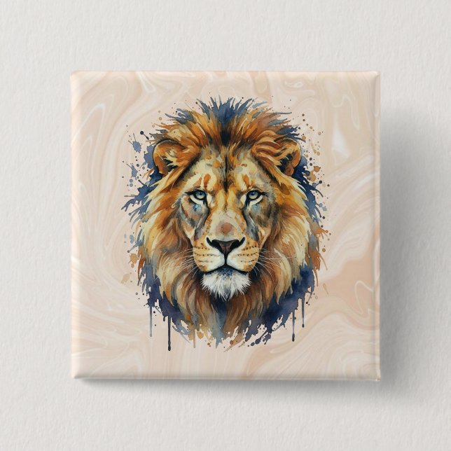 Badge Carré 5 Cm Lion (Devant)