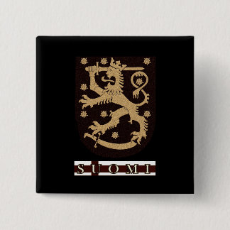 Badge Carré 5 Cm Lion de Finlande