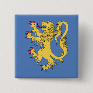 Badge Carré 5 Cm Lion Rampant