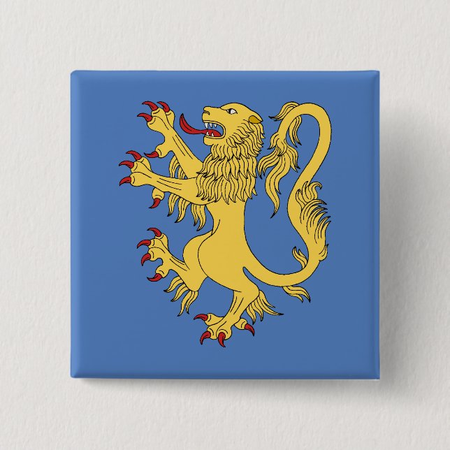 Badge Carré 5 Cm Lion Rampant (Devant)