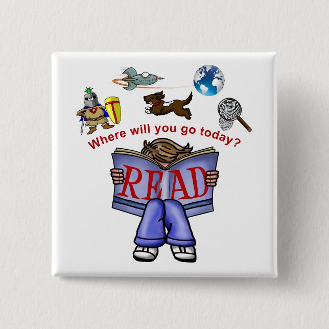 Badge Carré 5 Cm Lire (Devant)