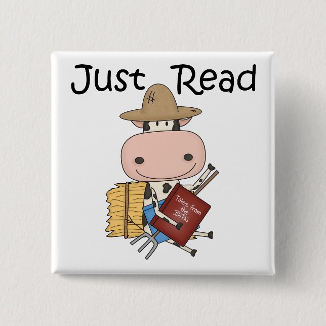 Badge Carré 5 Cm Lire juste (Devant)