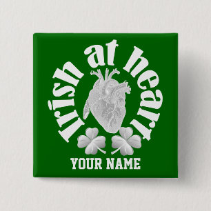 Badge Carré 5 Cm L'irlandais patriotique