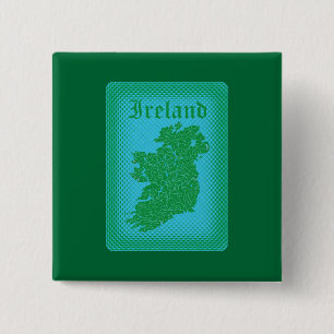 Badge Carré 5 Cm L'Irlande