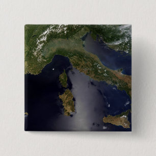 Badge Carré 5 Cm L'Italie et la France du sud-est