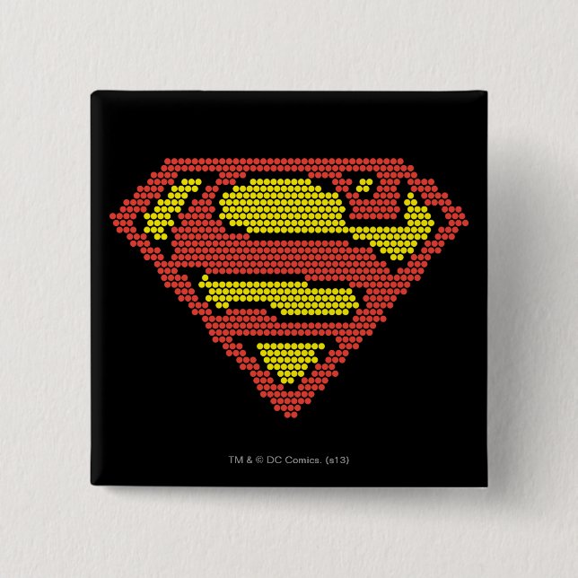 Badge Carré 5 Cm Lite-Brite S-Shield (Devant)