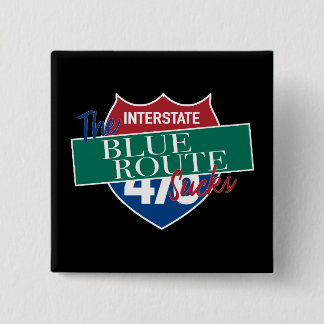 Badge Carré 5 Cm L'Itinéraire Bleu C'est nul conducteur drôle de De