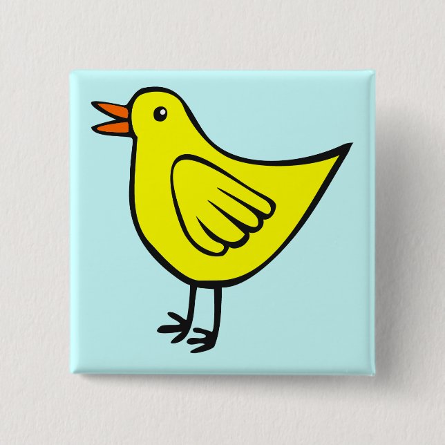Badge Carré 5 Cm Little Bird 01 (Devant)