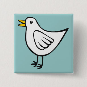 Badge Carré 5 Cm Little Bird 03