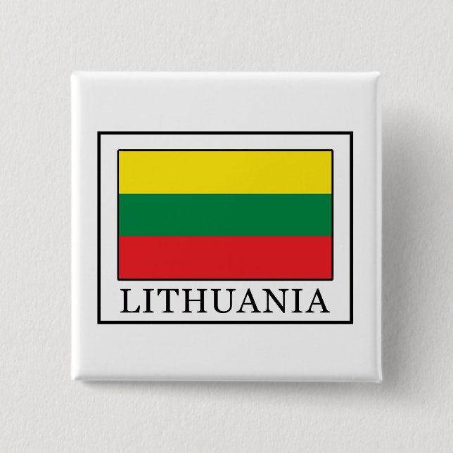 Badge Carré 5 Cm Lituanie (Devant)