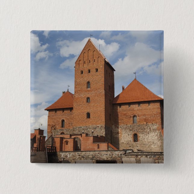 Badge Carré 5 Cm Lituanie, Trakai, Trakai Historical National 3 (Devant)