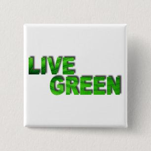 Badge Carré 5 Cm Live Green
