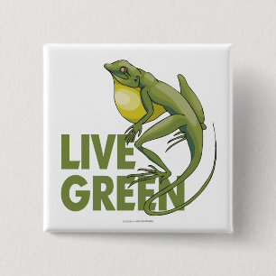Badge Carré 5 Cm Live Green