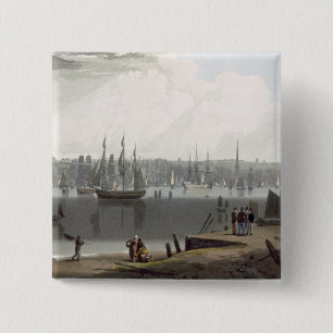 Badge Carré 5 Cm Liverpool, pris du bord opposé du riv