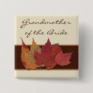 Badge Carré 5 Cm L'ivoire orange Brown sec part du Pin de noce