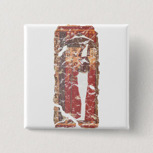 Badge Carré 5 Cm Livre égyptien antique des morts - Horus