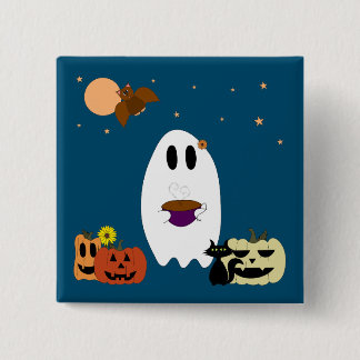 Badge Carré 5 Cm Livres et thé