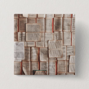 Badge Carré 5 Cm Livres vintages